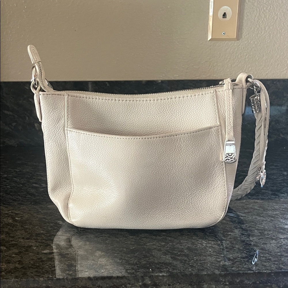Brighton Cream Leather Hand Bag